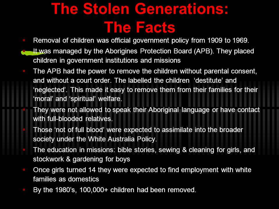 The stolen generations essay